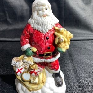 Vintage wind up musical Santa porcelain